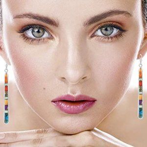 Turquoise Earrings in Sterling Silver & Genuine Gemstones